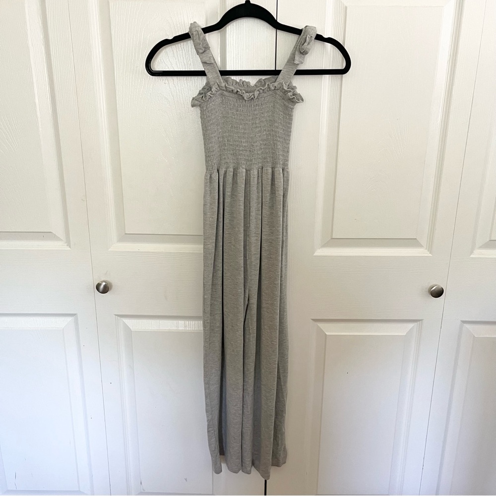 5 for $25! Habitual Gray Ruffle Jumpsuit